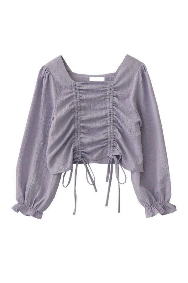 Lavender Ruched Dream Blouse: Perfect for Spring Outfits & Date Nights