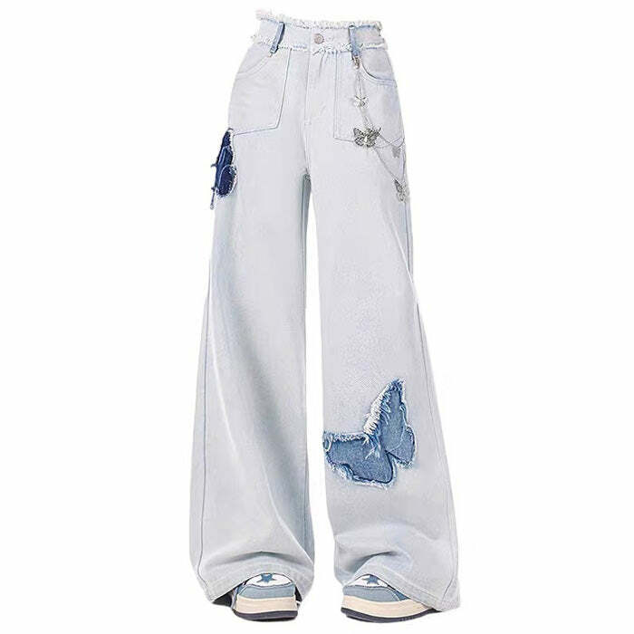 Light Blue Butterfly Aesthetic Jeans: Trendy Outfit Ideas for Every Occasion