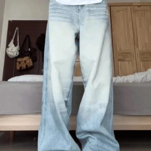 Light Wash Oversized Baggy Jeans: Perfect for Casual Outfits & Y2K Style