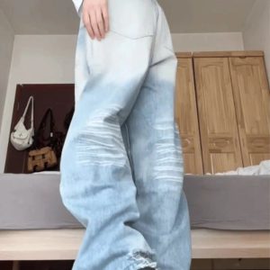 Light Wash Oversized Baggy Jeans: Perfect for Casual Outfits & Y2K Style