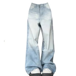 Light Wash Oversized Baggy Jeans: Perfect for Casual Outfits & Y2K Style