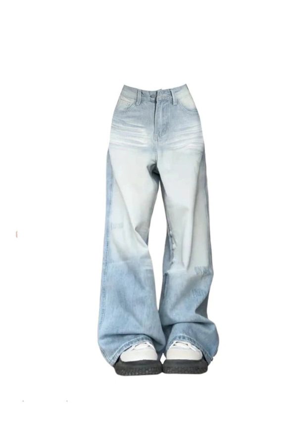 Light Wash Oversized Baggy Jeans: Perfect for Casual Outfits & Y2K Style