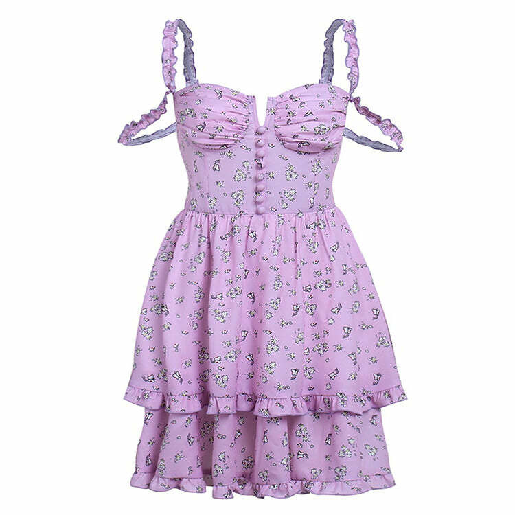 Lilac Daisy Mini Dress: Perfect for Spring Outfits & Date Night Looks