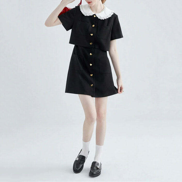 Little Witch Mini Black Dress: Perfect for Concerts, Dates & Spring Outfits