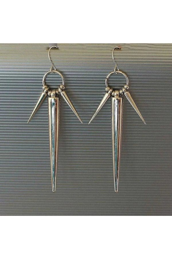 Metallic Spike Drop Earrings for Trendy Outfits & Concert Outfit Ideas