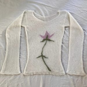 Midnight Bloom Knit Sweater: Perfect for Spring Outfits & Concert Outfit Ideas