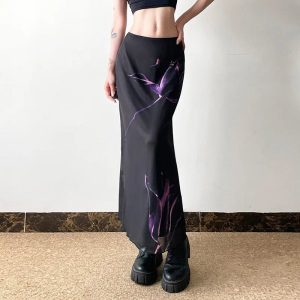 Midnight Bloom Maxi Skirt: Perfect for Spring Outfits & Concert Outfit Ideas