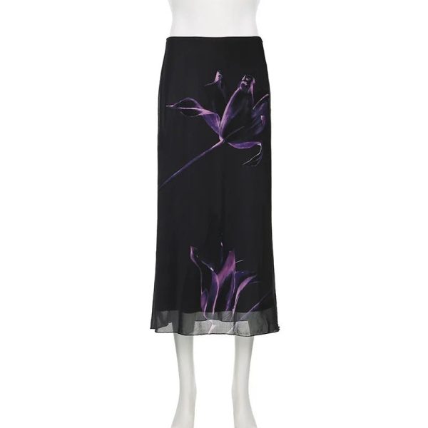 Midnight Bloom Maxi Skirt: Perfect for Spring Outfits & Concert Outfit Ideas