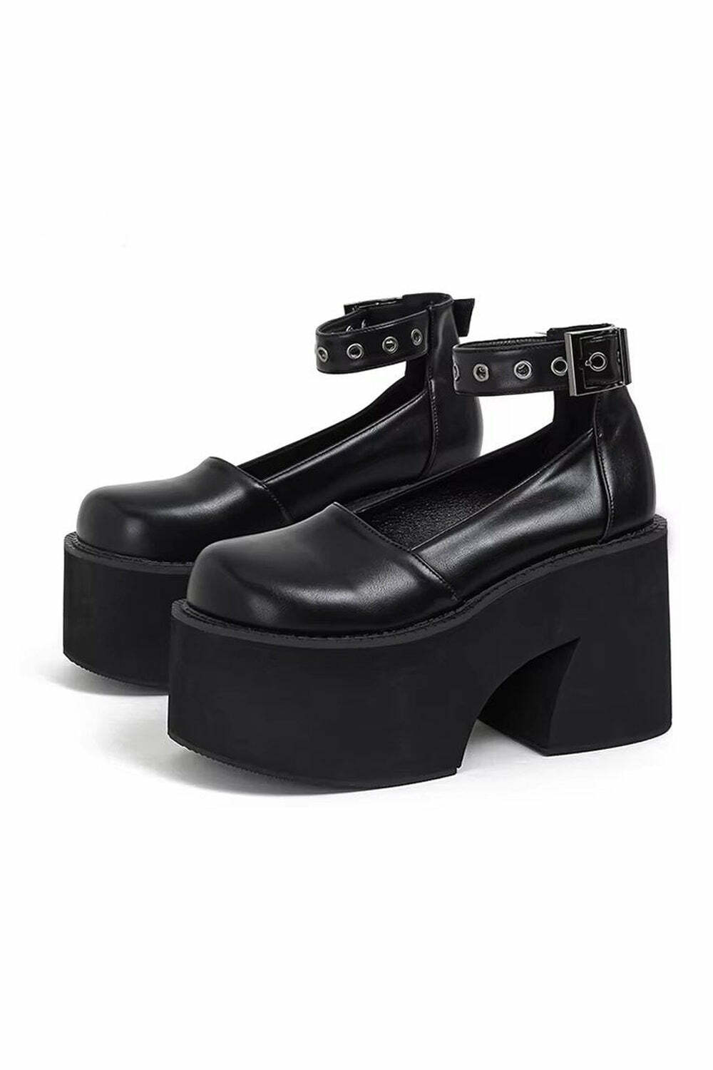 Midnight Edge Block Heel Shoes: Perfect for Concerts, Date Nights