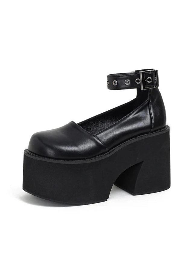 Midnight Edge Block Heel Shoes: Perfect for Concerts, Date Nights