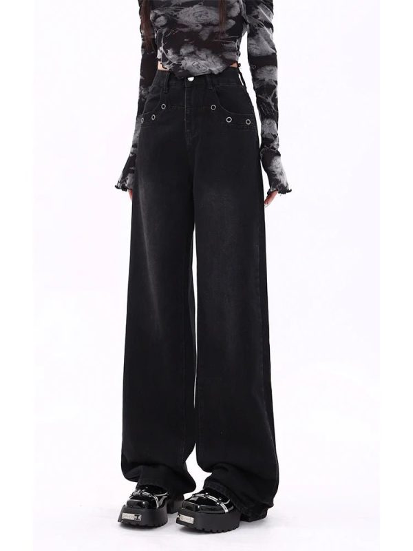 Midnight Wide-Leg Jeans: Perfect for Casual Outfits & Concert Outfit Ideas