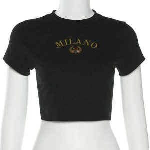 Milano Crest Cropped Top: Trendy Outfit Ideas for Spring & Beyond