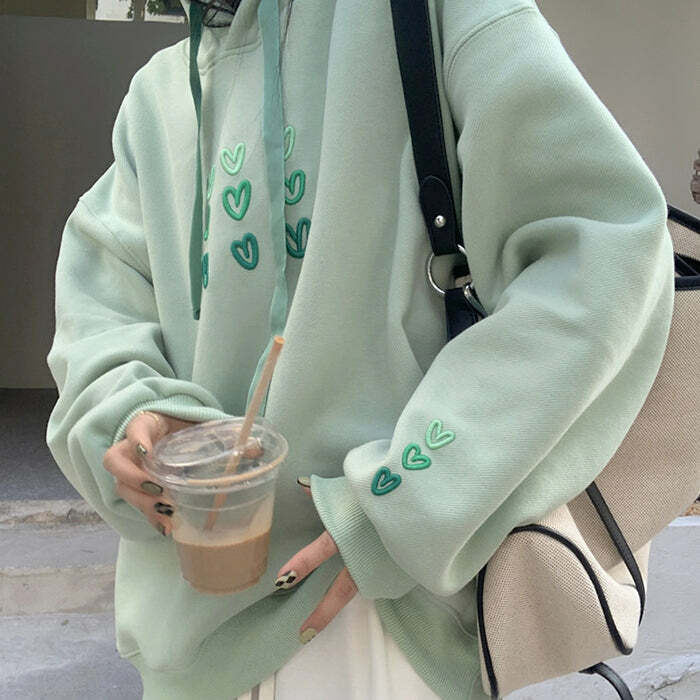 Mint Aesthetic Heart Hoodie: Trendy Outfit Ideas for Every Occasion