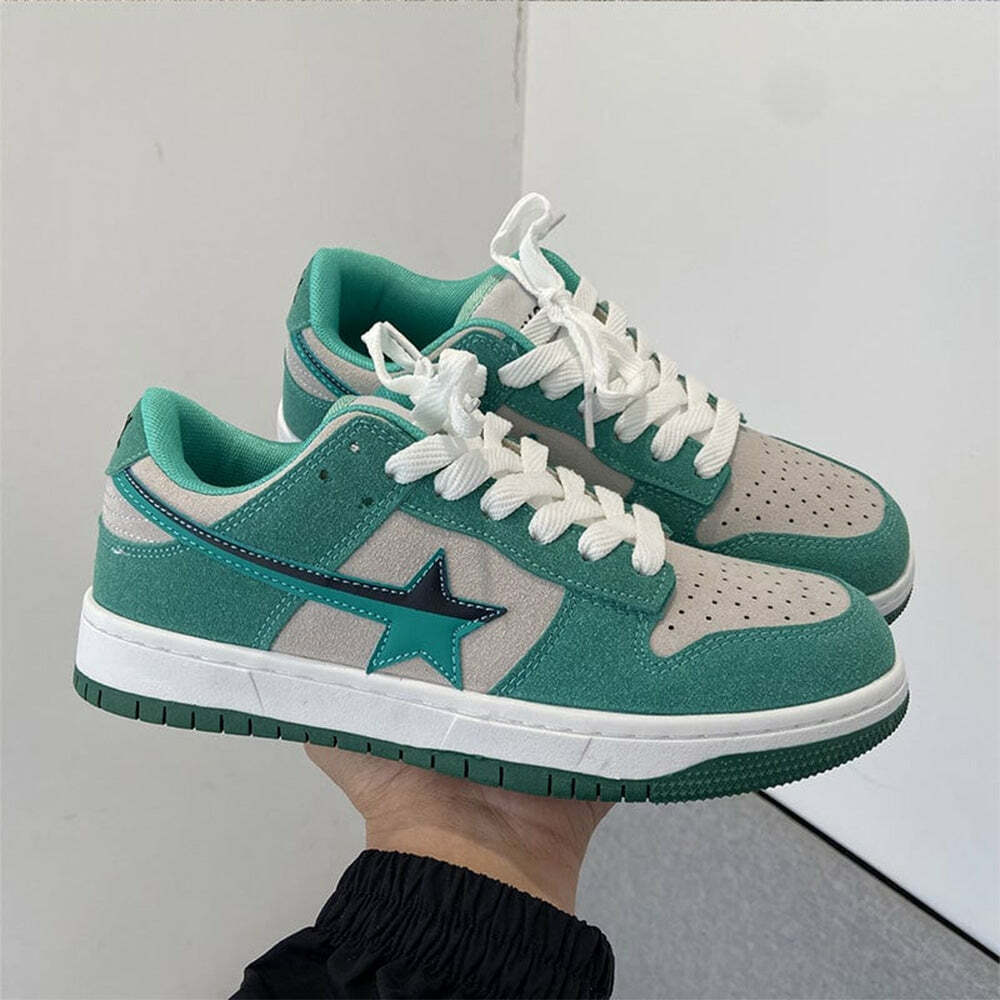 Mint Green Star Sneakers: Perfect for Spring Outfits & Concert Outfit Ideas