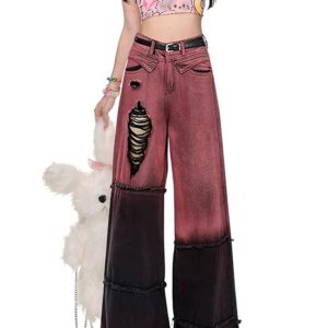 Ombre Spiral Grunge Flare Pants: Trendy Outfit Ideas for Every Occasion