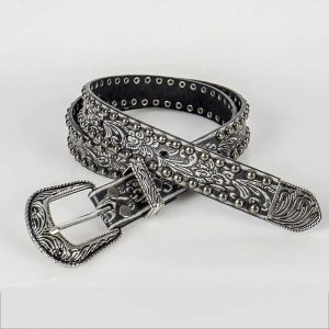 Ornate Western Studded Belt: Perfect for Concert Outfits & Spring Styles