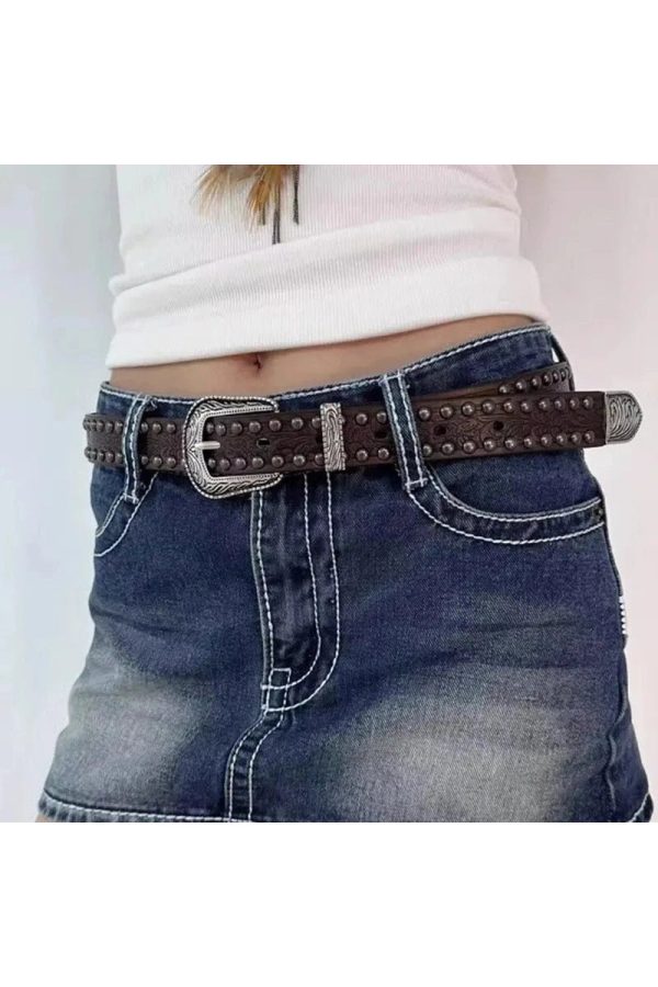 Ornate Western Studded Belt: Perfect for Concert Outfits & Spring Styles