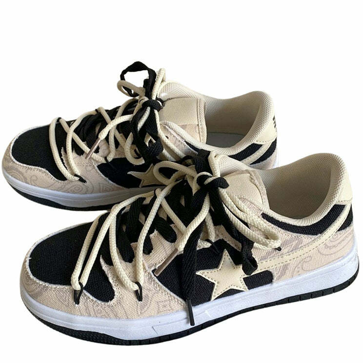 Paisley Shooting Star Sneakers: Perfect for Concerts, Casual Outfits