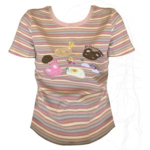 Pastel Breakfast Striped Top: Perfect for Spring Outfits & Casual Looks