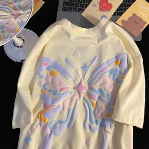 Pastel Butterfly Dream T-shirt: Cute Outfit Ideas for Spring & Beyond