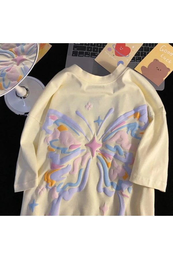 Pastel Butterfly Dream T-shirt: Cute Outfit Ideas for Spring & Beyond