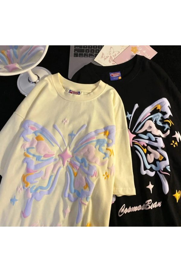 Pastel Butterfly Dream T-shirt: Cute Outfit Ideas for Spring & Beyond