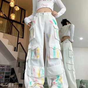 Pastel Graffiti Cargo Pants: Trendy Outfit Ideas for Spring & Beyond