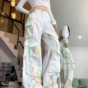 Pastel Graffiti Cargo Pants: Trendy Outfit Ideas for Spring & Beyond