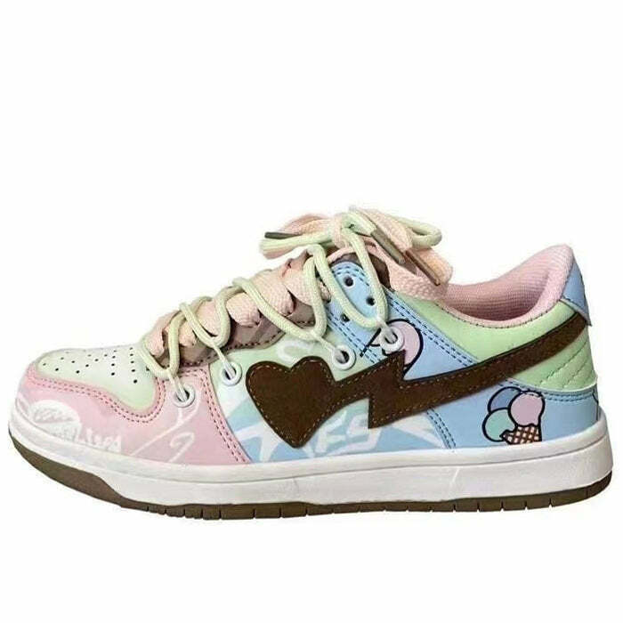 Pastel Heart Aesthetic Sneakers for Dreamy Outfits & Concert Vibes