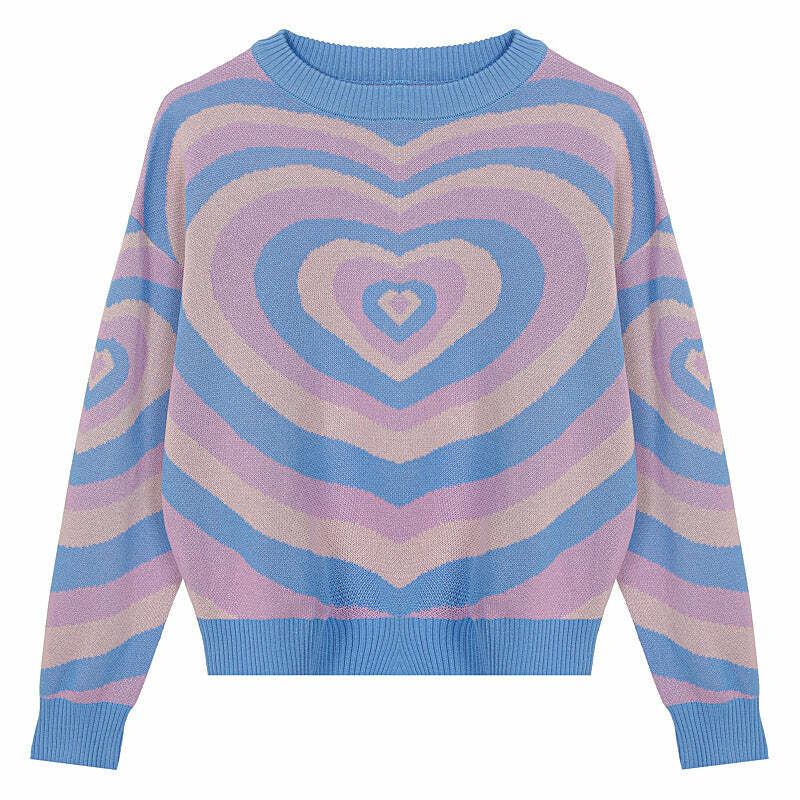 Pastel Heart Sweater: Cute Outfit Ideas for Spring & Casual Outfits