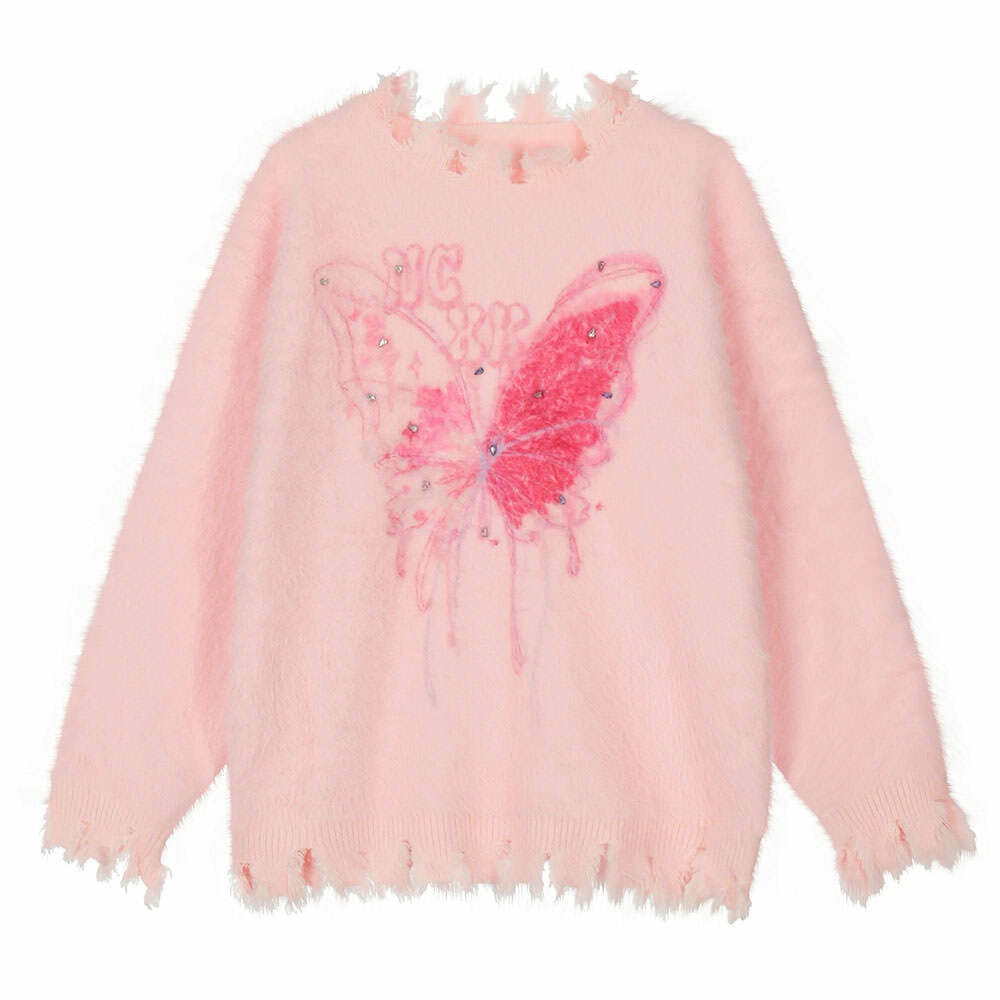 Pastel Pink Butterfly Sweater: Cute Outfit Ideas for Spring & Beyond