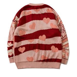 Patchwork Heart Oversized Sweater: Trendy Outfit Ideas for Every Occasion