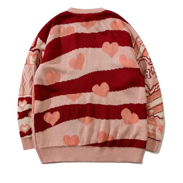 Patchwork Heart Oversized Sweater: Trendy Outfit Ideas for Every Occasion