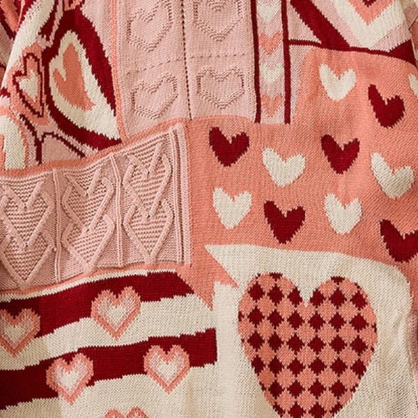 Patchwork Heart Oversized Sweater: Trendy Outfit Ideas for Every Occasion