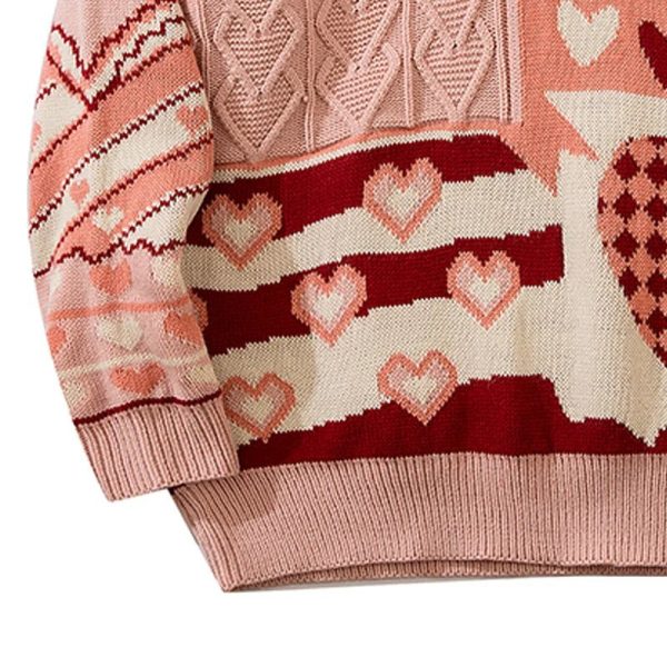 Patchwork Heart Oversized Sweater: Trendy Outfit Ideas for Every Occasion