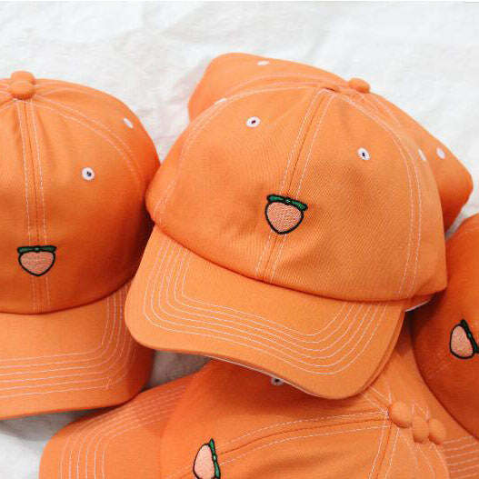 Peach Dad Hat - Cute 2000s Outfits, Y2K Fashion, Summer 2000 Style