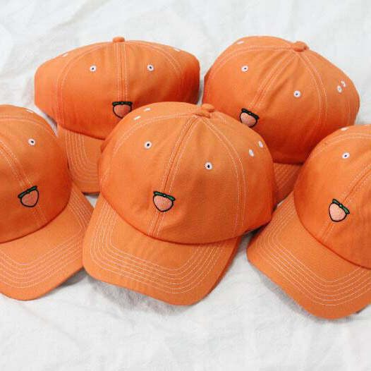 Peach Dad Hat - Cute 2000s Outfits, Y2K Fashion, Summer 2000 Style