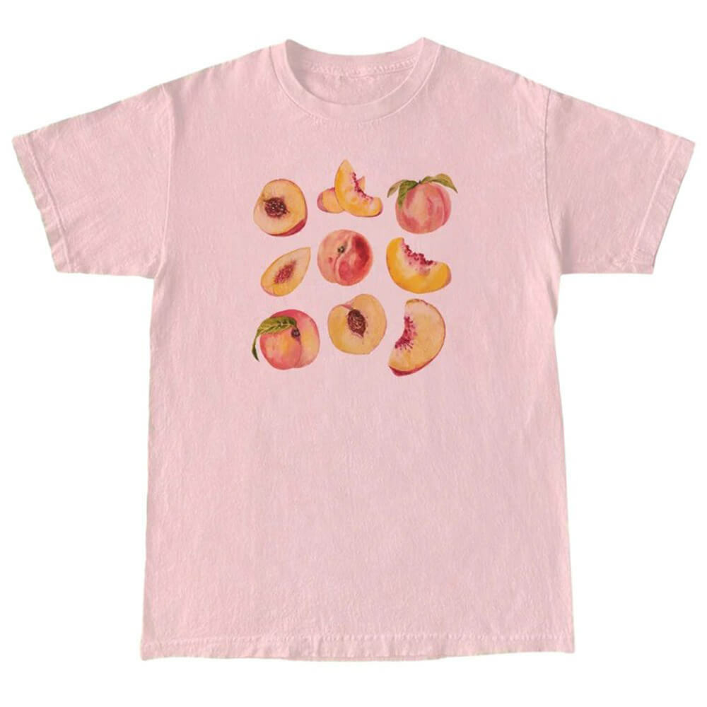 Peach Graphic T-Shirt: Trendy Outfit Ideas for Spring & Casual Outfits