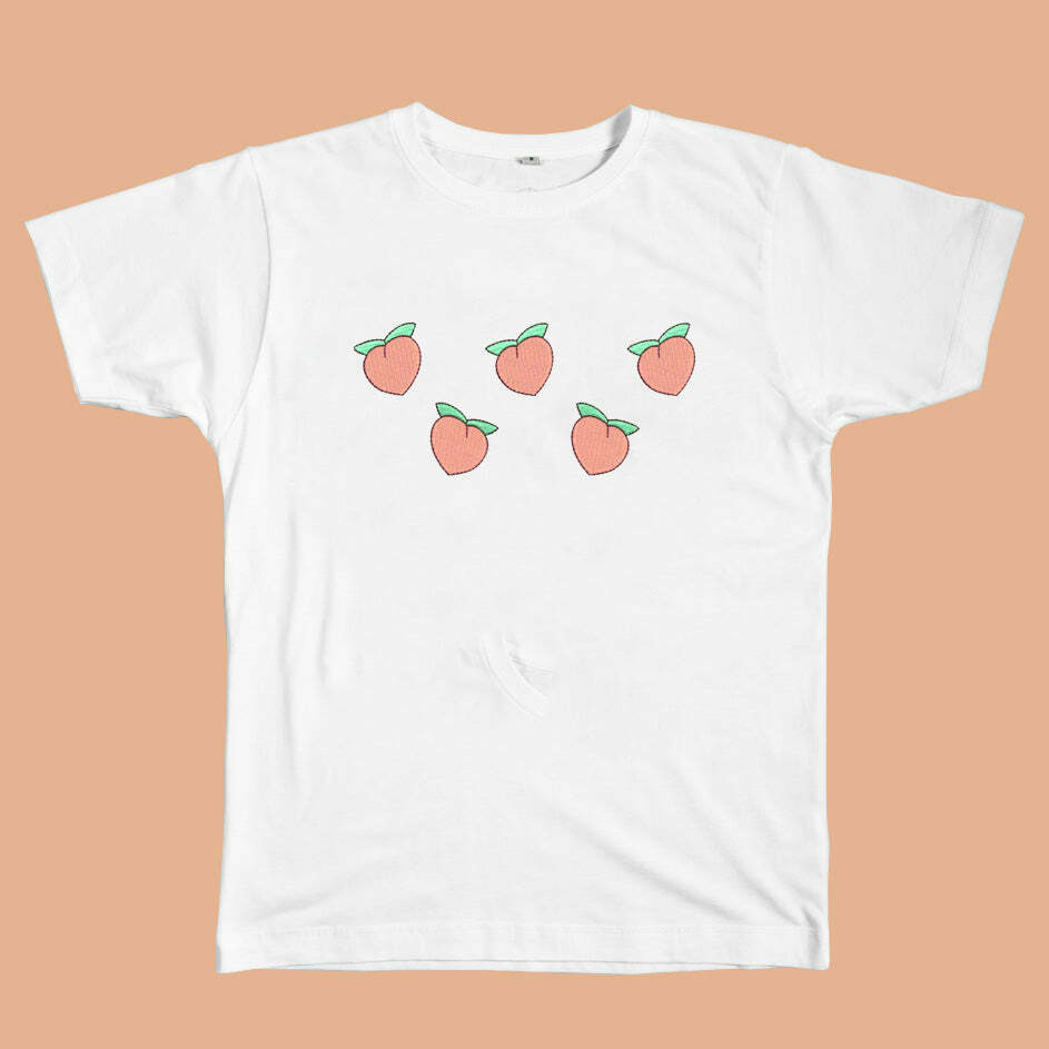 Peaches Embroidered Tee: Trendy Outfit Ideas for Spring & Casual Looks