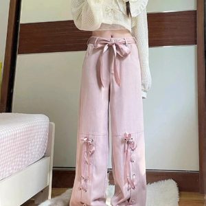 Pink Bow Lace-Up Pants: Trendy Outfit Ideas for Spring & Beyond