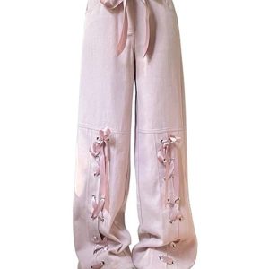 Pink Bow Lace-Up Pants: Trendy Outfit Ideas for Spring & Beyond