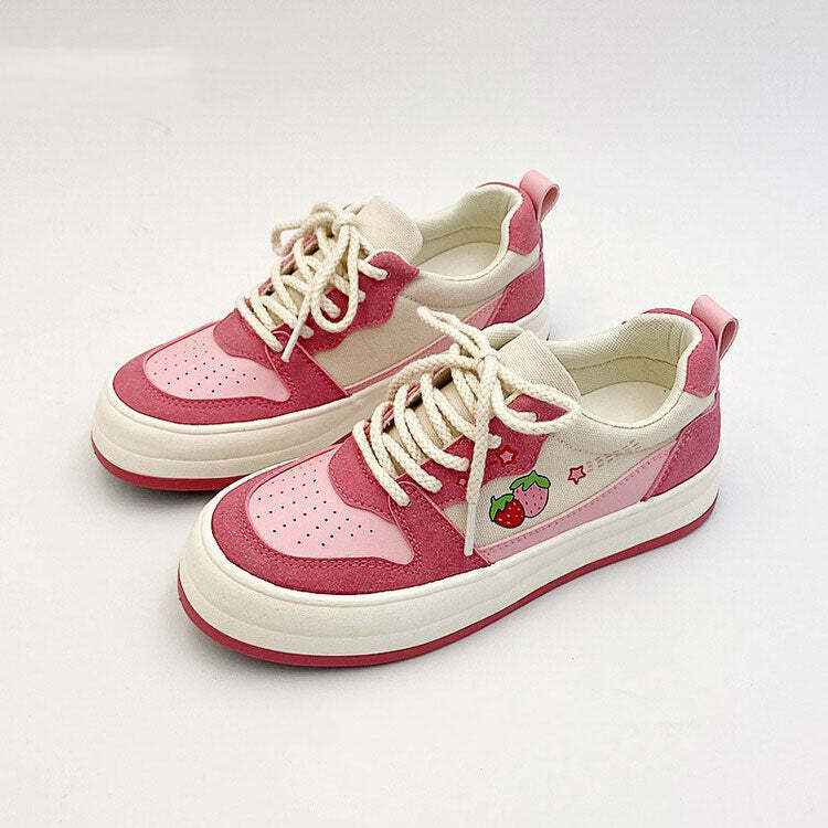 Pink Strawberry Sneakers: Perfect for Spring Outfits & Concert Outfit Ideas