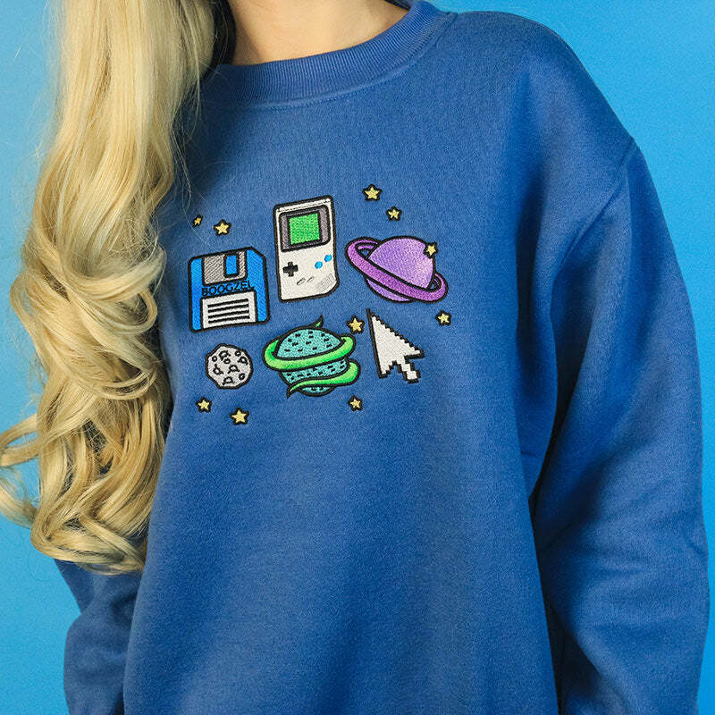 Pixel Universe Sweatshirt - Cute 2000s Outfits, Y2K Fashion Inspiration