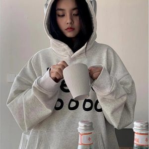 Playful Oversized Hoodie: Perfect for Casual Outfits & Concert Vibes