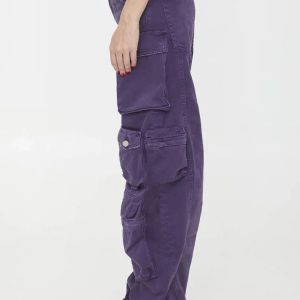 Plum Surge Pocket Pants - Cute 2000s Outfits, Y2K Fashion Inspiration