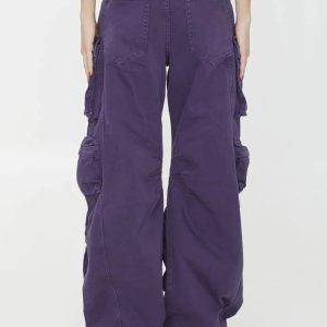 Plum Surge Pocket Pants - Cute 2000s Outfits, Y2K Fashion Inspiration