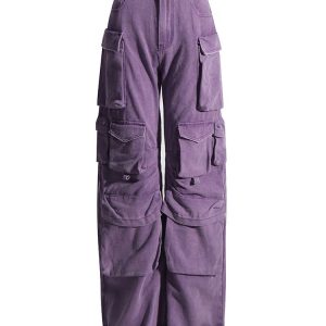 Plum Surge Pocket Pants - Cute 2000s Outfits, Y2K Fashion Inspiration