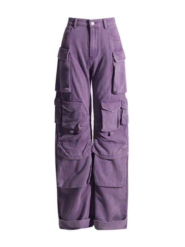 Plum Surge Pocket Pants - Cute 2000s Outfits, Y2K Fashion Inspiration