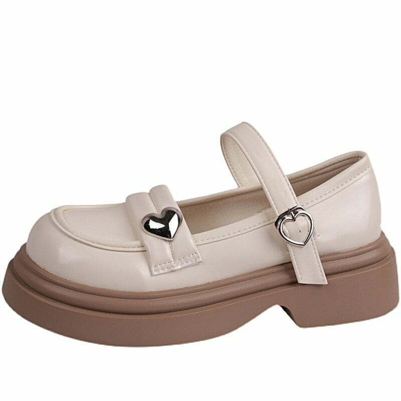 Preppy Aesthetic Heart Mary Jane Shoes for Stylish Outfit Ideas