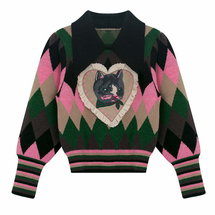 Preppy Cat Argyle Collar Jumper: Cute Outfit Ideas for Every Occasion